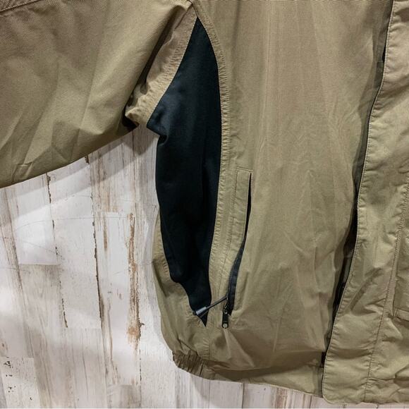 Footjoy Dryjoys Tan Windbreaker Rain Jacket Golf Quick Dry Outdoors - Picture 4 of 7